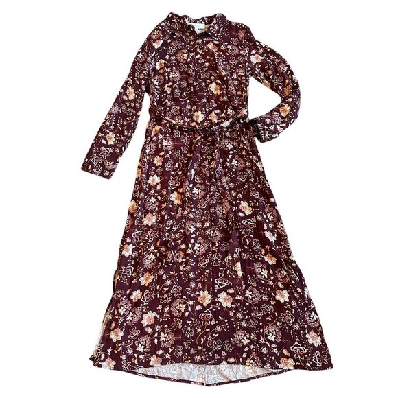Lucky Brand Button-Down Long Sleeve Roll Cuff Casual Maxi Dress Size Small NWT - Picture 1 of 13